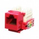 Módulo Jack Keystone Cat5e con terminación 110 para faceplate - Color Rojo Jack cat5e Jack categoria 5e Conector de Red