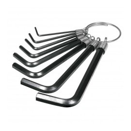 Set of 8 Allen Keys Type Keyring Millimetric Allen key 6 mm - 1 mm allen key
