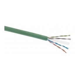 1 Metro Cable UTP Cat.6a Categoría 6A VERDE CORNING (Antes 3m) 10g 10GBase-T U/UTP 100% Cobre 4 Pares