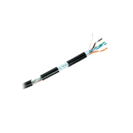 1 metro Cable Cat6+ CALIBRE 23 Exterior Blindado FTP Climas Extremos, UL para de CCTV y redes de datos. Uso en Intemperie.