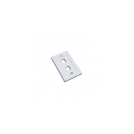 Placa de pared 2 puertos intellinet blanca Placa de 2 puertos Faceplate intellinet Faceplate 2x4 Blanca Tapa 2 puerto