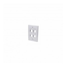 Placa de pared 4 puertos intellinet blanca Placa de 4 puertos Faceplate intellinet Faceplate 2x4 Blanca Tapa 4 puerto