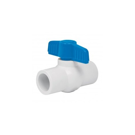 1 pieza Valvula de esfera de 1/2" Pulgada de Media pulgada para tubo de PVC Llave de paso para tubo de PVC Cedula 40 LISA