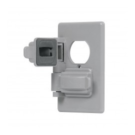Placa de pared para exterior de 2 puertos Placa Dúplex De Policarbonato Para Intemperie