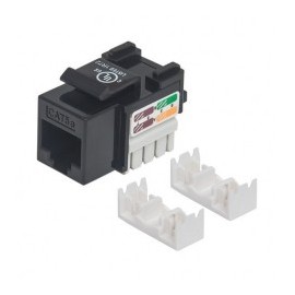 Módulo Jack Keystone Cat5e con terminación 110 para faceplate - Color Negro Jack cat5e Jack negro Cat5