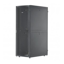 Gabinete Net-Verse para Centros de Datos, 42UR, 800mm de Ancho, 1200mm de Profundidad, Fabricado en Acero, Color Negro