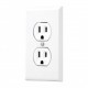 Contacto Doble Aterrizado Estandar BLANCO Contacto para pared Duplex + Placa faceplate duplex doble BLANCA