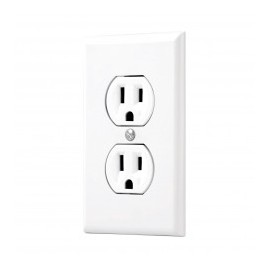 Contacto Doble Aterrizado Estandar BLANCO Contacto para pared Duplex + Placa faceplate duplex doble BLANCA