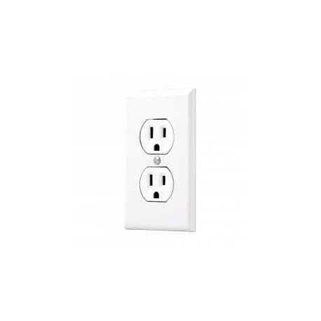 Contacto Doble Aterrizado Estandar BLANCO Contacto para pared Duplex + Placa faceplate duplex doble BLANCA