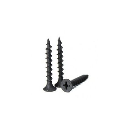 (100 piezas) Paquete con 100 piezas pija multiusos de 1" 1/2 de Pulgada No. 6 Negra para tablaroca tabla roca