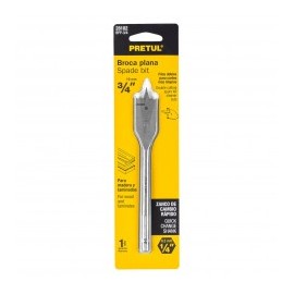 Broca para madera plana de 3/4" Broca plana con filos dobles PRETUL by TRUPER