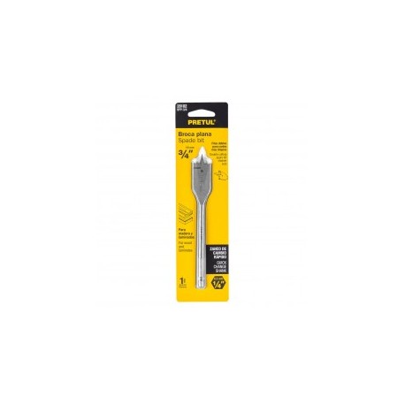 Broca para madera plana de 3/4" Broca plana con filos dobles PRETUL by TRUPER