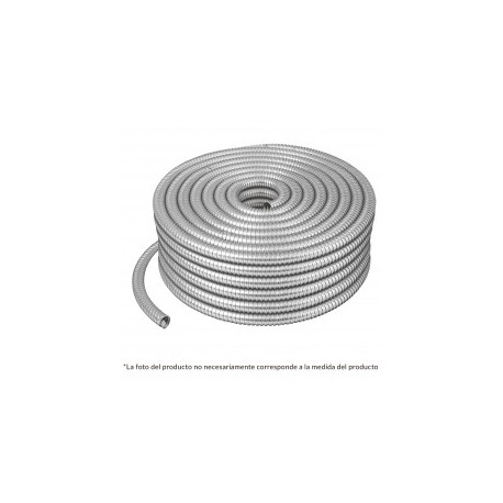 1 Metro de manguera de 1" Metálico Metálica Manguera flexible de 1" pulgada Tubo flexible 0.20mm Poliducto Corrugado