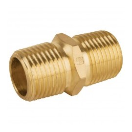 Niple Unión Latón 1/2' X 1/2' Cople para gas Conector para Gas Macho macho 1/2x1/2 tipo NPT en latón