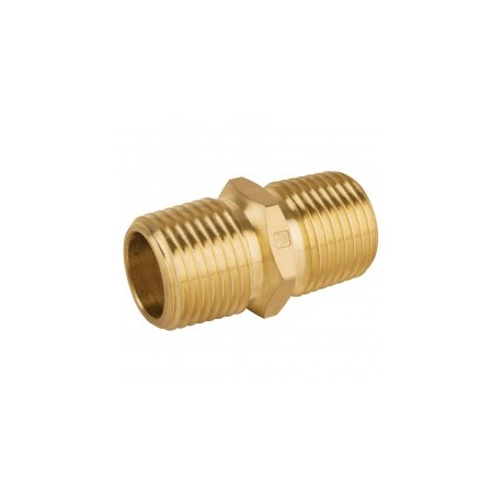 Niple Unión Latón 1/2' X 1/2' Cople para gas Conector para Gas Macho macho 1/2x1/2 tipo NPT en latón