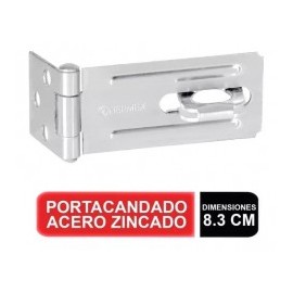 Portacandado Acero Zincado 3-1/4'' Cerradura para poner candado para porton puerta y ventanas