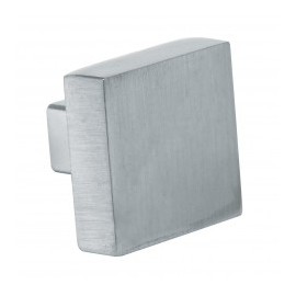 Perilla Estilo Andamio color plata Hermex 2.5cm Jaladera para cajon cuadrada color plata satinado para mueble o cajon