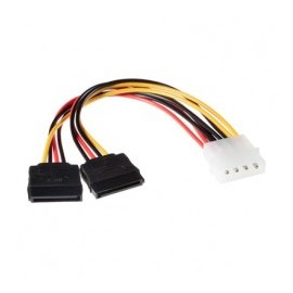 Cable SATA para Disco duro Cable para Disco duro de 50cm Conexion Doble Cable SATA de corriente para Disco Duro