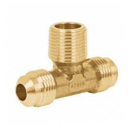 Tee Terminal Centro 3/8'' Para Gas FLARE Y NPT T para gas estufa fabricada en laton rosca macho