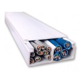 Canaleta 2 Vías 4820 Pvc 2 Metros 48mmx20mm 10 Cables Canaleta para 12 Cables Canaleta de PVC Canaleta Blanca 2 metros
