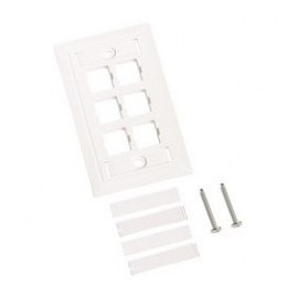 Placa de pared de 4 puertos Faceplate color blanco Placa de 4 salidas Placa para Jack Systimax Commscope M14L-262