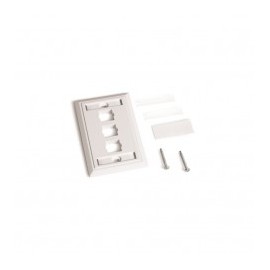 Placa de pared Blanca para Jack Systimax Faceplate blanco de 3 salidas Placa de pared de 3 puertos