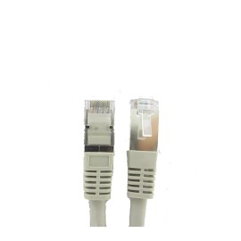Patch cord Cat.6 Category 6 FTP Shielded Network Cable 2 Meters 2mts Gray 7ft feet RJ45 Cable with anti noise metal sheath