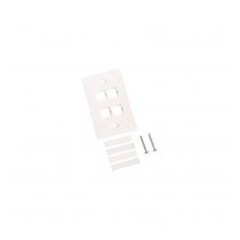 Placa de pared de 4 puertos Faceplate blanco Placa de 4 salidas Placa para Jack Systimax