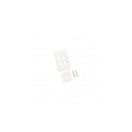 Placa de pared de 4 puertos Faceplate blanco Placa de 4 salidas Placa para Jack Systimax