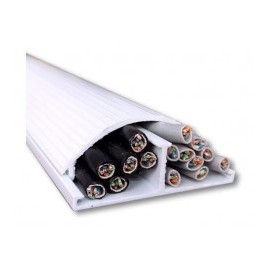 Canaleta Piso 5421 Pvc 2 Metros 2 Vías 54mmx21mm 8 Cables Canaleta para piso Canaleta para 8 cables Blanca Canaleta de PVC
