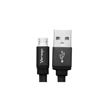 Cable Micro usb para cargar celular Cable USB 2.0 Cable para celular de 1 Metro Negro Cable vorago