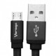 Cable Micro usb para cargar celular Cable USB 2.0 Cable para celular de 1 Metro Negro Cable vorago