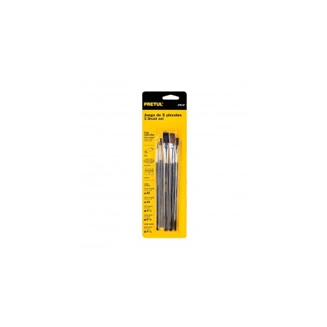 Pack of 5 brushes Paint brush Set of 5 brushes Extra fine hair for a better finish