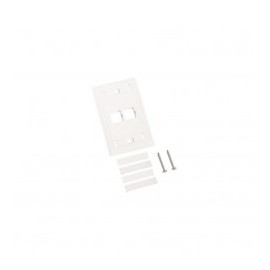 Placa de Pared Commscope Blanca Placa para Jack de 2 puertos Placa de pared de 2 puertos Blanco