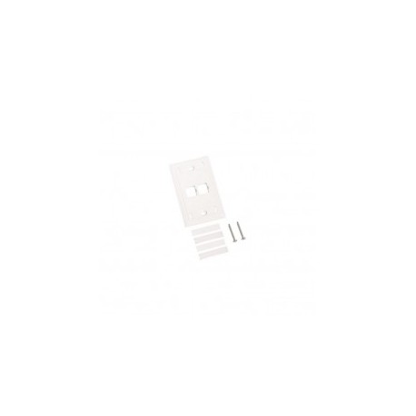 Placa de Pared Commscope Blanca Placa para Jack de 2 puertos Placa de pared de 2 puertos Blanco