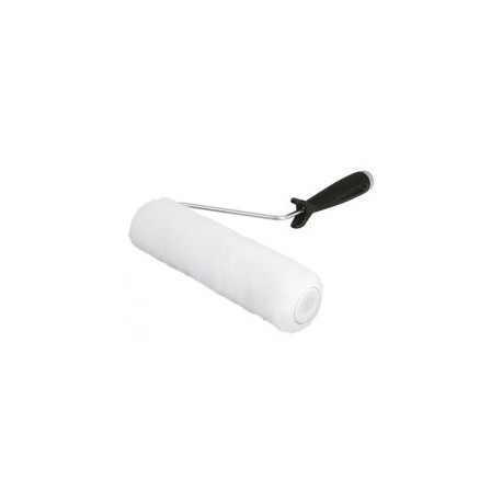 9" 3/8" Smooth Wall Roller with Plastic Handle Complete Utility Roller White