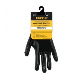 Par de guantes GRANDES de nitrilo liso en palma de la mano Guantes para trabajo ligero, agarre aceite, grasas,