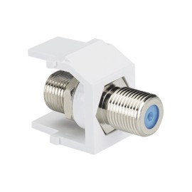 Jack Coaxial Jack RG6 Conector de Video para Faceplate Conector de Video RG6 Jack Tipo F Coaxial Blanco