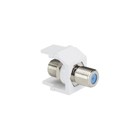 Jack Coaxial Jack RG6 Conector de Video para Faceplate Conector de Video RG6 Jack Tipo F Coaxial Blanco