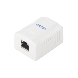 Wall box with 1 port, includes 1 STP Cat6A jack Network Jack with 1 port box for wall RJ45 connector