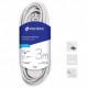 Extensión Eléctrica Doméstica, 3 Metros , Blanca, Volteck 48006 Extension Blanca para Casa Extensión electrica