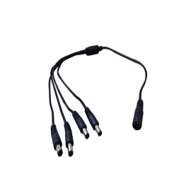 Cable con conector jack hembra 3.5 mm con 4 salidas de jack macho Divisor de energia Pulpo de 4 Salidas Divisor para Camaras