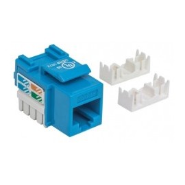 Jack Cat.5E Categoría 5E Intellinet Blanco Keystone para RJ45 Voz y Datos Conector Hembra para Red o Telefonía