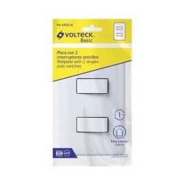 Contacto de pared apagador doble color blanco Apagador con 2 interruptores 127v 10a placas de ABS