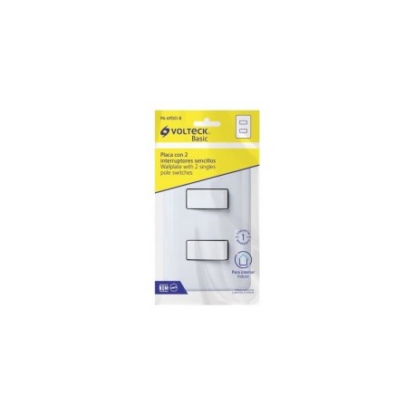 Contacto de pared apagador doble color blanco Apagador con 2 interruptores 127v 10a placas de ABS