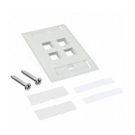 Placa de pared AMP Blanca Faceplate AMP placa de pared amp de 4 puertos 4 salidas blanca