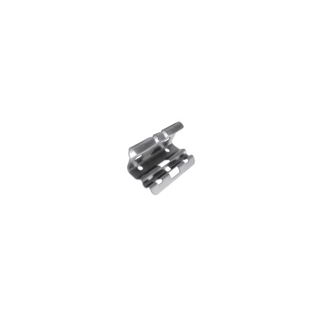 Mini clip automático, para unir tramos de charola, con acabado Electro Zinc