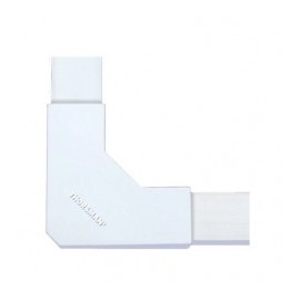 Sección en "L" de PVC auto extinguible, para canaletas 1735 Conector tipo L para Canaleta 1735 2 vías Plastica PVC Cuadrada