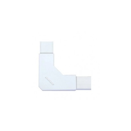 Sección en "L" de PVC auto extinguible, para canaletas 1735 Conector tipo L para Canaleta 1735 2 vías Plastica PVC Cuadrada