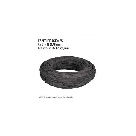 Alambre Recocido Calibre 15 1kg Alambre de 1 kilo para construcción Alambre 1kg para albañileria, construcción, varillas, etc